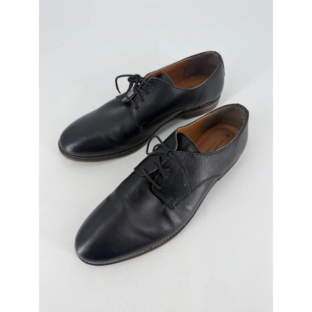 Taylor & Wright Derby Shoes Mens Size 10 Black Real Leather Lace Up Professional
